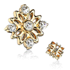 Internally Threaded Filigree Flower Replacement Ball in 14k Yellow Gold