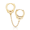 Handcuff Clickers with Medium Chain Earring by Maria Tash in Yellow Gold