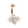 The Mahal Jewel Belly Bar with Gold Plating