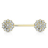 Glitz Nips Nipple Ring in 14K Gold
