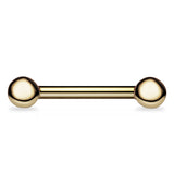 Classique Nipple Barbells in 14K Yellow Gold - Nipple Ring. Navel Rings Australia.