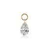 Pear Floating Diamond Charm by Maria Tash in Yellow Gold.