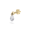 4mm Floating Pear Diamond Threaded Charm Earring by Maria Tash in 14K Yellow Gold.