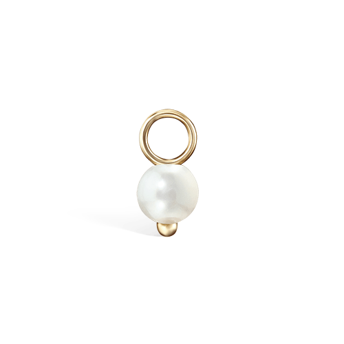 Pearl Charm by Maria Tash in Yellow Gold.