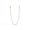 Double Pearl Chain Connecting Charm by Maria Tash in Yellow Gold