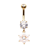 Fleur De Perle Belly Ring with Gold Plating