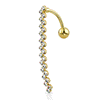 Diamond Forever Reverse Belly Piercing with Gold Plating
