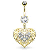 Pour Toujours La Romance Belly Bar with Gold Plating