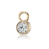 Scalloped Diamond Charm by Maria Tash in Yellow Gold.