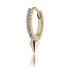 Single Short Spike Diamond Eternity Clicker Earring by Maria Tash in 18K Yellow Gold