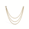 Long Triple Chain Connecting Charm by Maria Tash in Yellow Gold