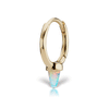 Single Short Opal Spike Non-Rotating Clicker by Maria Tash in Yellow Gold