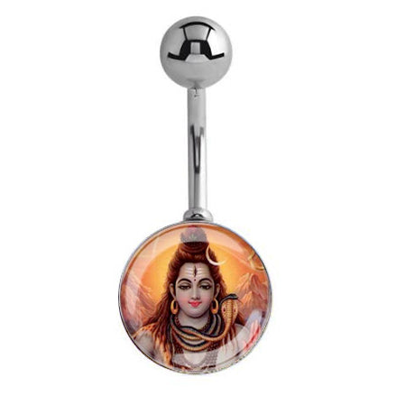 Ancient Yogi Shiva Belly Bar - Basic Curved Barbell. Navel Rings Australia.